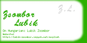 zsombor lubik business card